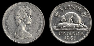 Kanada, 5 Cents 1968 , KM 60.1