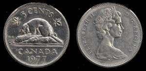 Kanada, 5 Cents 1977 , KM 60.1