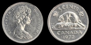 Kanada, 5 Cents 1972 , KM 60.1