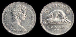 Kanada, 5 Cents 1971 , KM 60.1