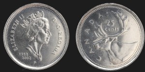 Kanada, 25 Cents 1952 - 2002, KM 448