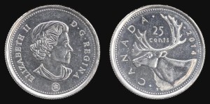 Kanada, 25 Cents 2014, KM 493