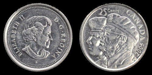 Kanada 25 cents 2005 Rok weterana , KM 535 , 6zł.jpeg