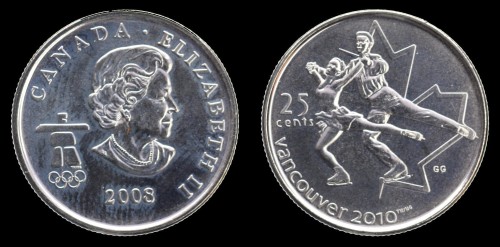 Kanada 25 Cents 2008 , Vancouver 2010 , Pary taneczne , KM 766, 6zł.jpeg