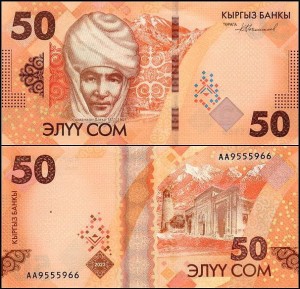 KIRGISTAN, 50 SOM 2023, seria AA, Pick W35