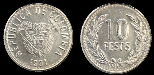 kolumbia 10 Pesos 1991.jpeg
