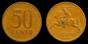 Litwa, 50 Centu 1991, KM 90