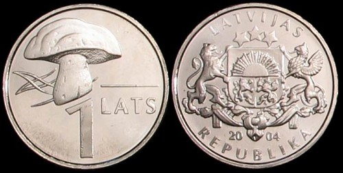 Łotwa 1 Lats 2004 Grzyb.jpg