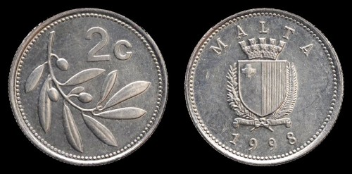 Malta 2 Centy 1998 Oliwka , KM 94 , 1.8zł.jpeg