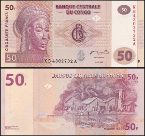 KONGO - REPUBLIKA, 50 FRANCS 2007, Pick 97a2