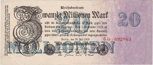 NIEMCY, 20000000 MARK 25.VII.1923, znak firmowy AF, Pick 97b1