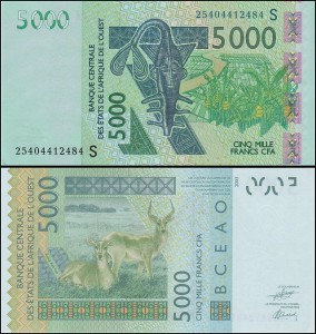 AFRYKA ZACHODNIA - S - GWINEA BISSAU 5000 FRANCS (20)25 Pick 917S