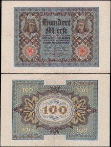 NIEMCY, 100 MAREK 1920, litera L, Pick 69b
