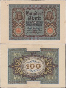 NIEMCY, 100 MAREK 1920, litera X, Pick 69b