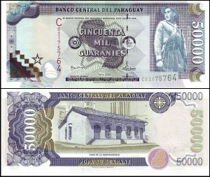 PARAGWAJ, 50000 GUARANIES 2005 Pick 225A