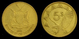 Namibia, 5 Dollars 1993 KM 5