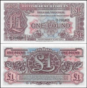 ANGLIA - BRITISH ARMED FORCES, 1 POUND (1948) Pick M22b
