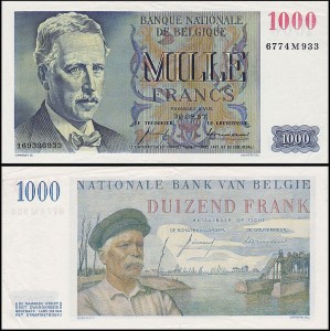 BELGIA 100 FRANCS 1.10.1953 Pick 131a3