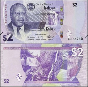 BELIZE, 2 DOLLARS 2025 Pick W73