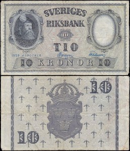 SZWECJA 10 KRONOR 1959 Pick 43g10