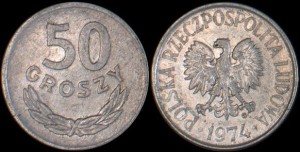 Polska, 50 Groszy 1974