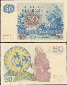 SZWECJA 50 KRONOR 1965 S, Pick 53a