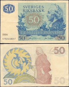 SZWECJA 50 KRONOR 1984 Pick 53d