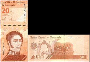 WENEZUELA, 20 BOLIVARES 29.04.2021, Seria A, Pick W117