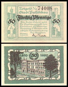 PACZKÓW - PATSCHKAU 50 FENIGÓW 1921, Szkoła