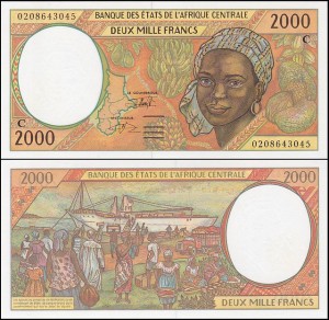 AFRYKA CENTRALNA - C - KONGO 2000 FRANCS (20)02 Pick 103Ch