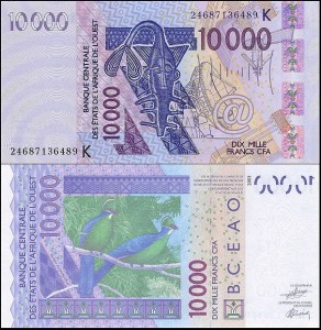 AFRYKA ZACHODNIA - K - SENEGAL	10000 FRANCS	(20)24 Pick 718K