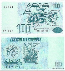 ALGIERIA, 100 DINARS 1992 Pick 137(2)
