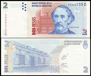 ARGENTYNA, 2 PESOS (2002), seria D, Pick 352(1)