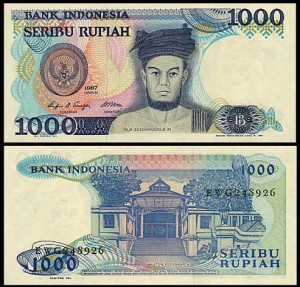 INDONEZJA, 1000 RUPIAH 1958 Pick 61