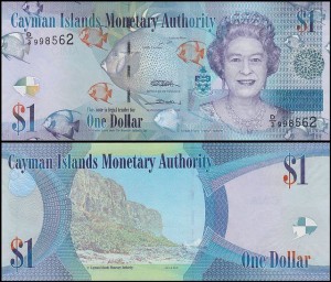 KAJMANY, 1 DOLLAR 2010, seria D/3, Pick 38c