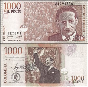 KOLUMBIA, 1000 PESOS 14.08.2007 Pick 456h