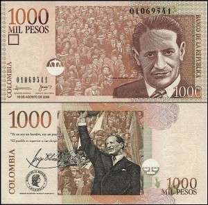 KOLUMBIA, 1000 PESOS 18.08.2009 Pick 456l