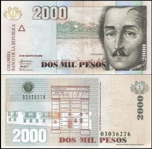 KOLUMBIA, 2000 PESOS 19.08.2009 Pick 457k