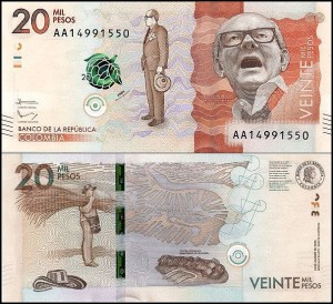 KOLUMBIA, 20000 PESOS 19.08.2015 Seria AA, Pick 461a