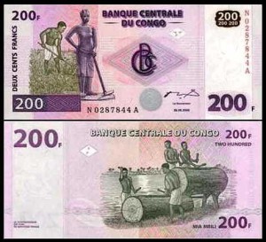 KONGO - REPUBLIKA, 200 FRANCS 2000, HdM, Pick 95A