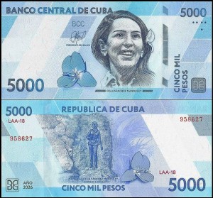 KUBA, 5000 PESOS 2026 Pick W146