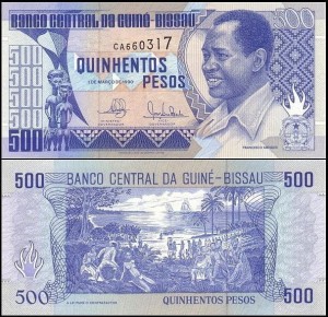 GWINEA BISSAU, 500 PESOS 1990 Pick 12