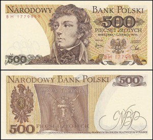 POLSKA, 500 ZŁOTYCH 1.6.1979, seria BH, Parch. 195d2