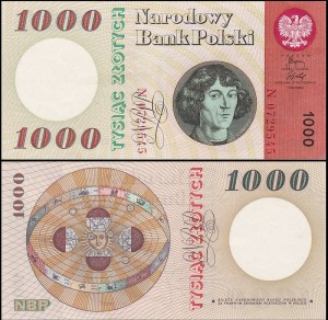 POLSKA, 1000 ZŁOTYCH 29.10.1965, seria N, Parch. 199b