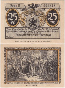 BIAŁOGARD - BELGARD, 25 FENIGÓW, Odrzucenie Polskiego poselstwa 1107, Konto A