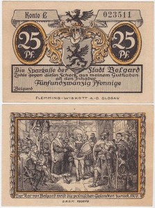 BIAŁOGARD - BELGARD, 25 FENIGÓW, Odrzucenie Polskiego poselstwa 1107, Konto C