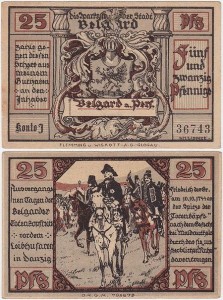 BIAŁOGARD - BELGARD, 25 FENIGÓW b.r., Fryderyk Wielki, Konto J