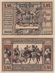 BIAŁOGARD - BELGARD 1 MARKA b.r, Huzarzy w 1807 r., Konto K