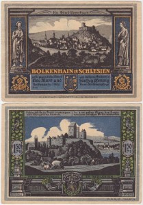BOLKÓW - BOLKENHAIN 1,50 MARKI b.r, Panorama/Zamek, kolorowy
