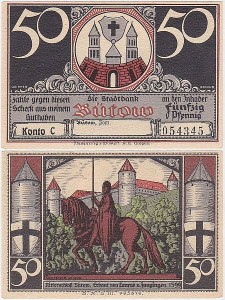 BYTÓW - BÜTOW 50 FENIGÓW br., Konto C, Rycerz